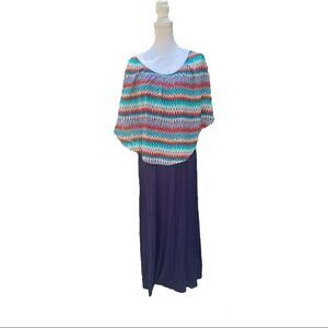 PONCHO CAPELET MAXI DRESS LARGE
